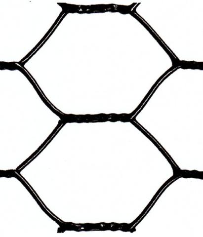 Black Vinyl Chicken Wire Netting
