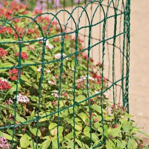 Green PVC Coated Garden Wire Mesh with Arch Top Border