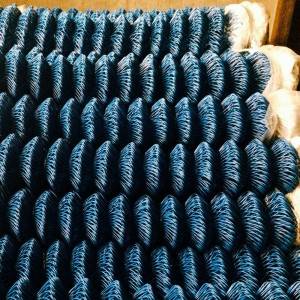 Green / Blue PVC Coated chain link fences 1.45m with UV protection