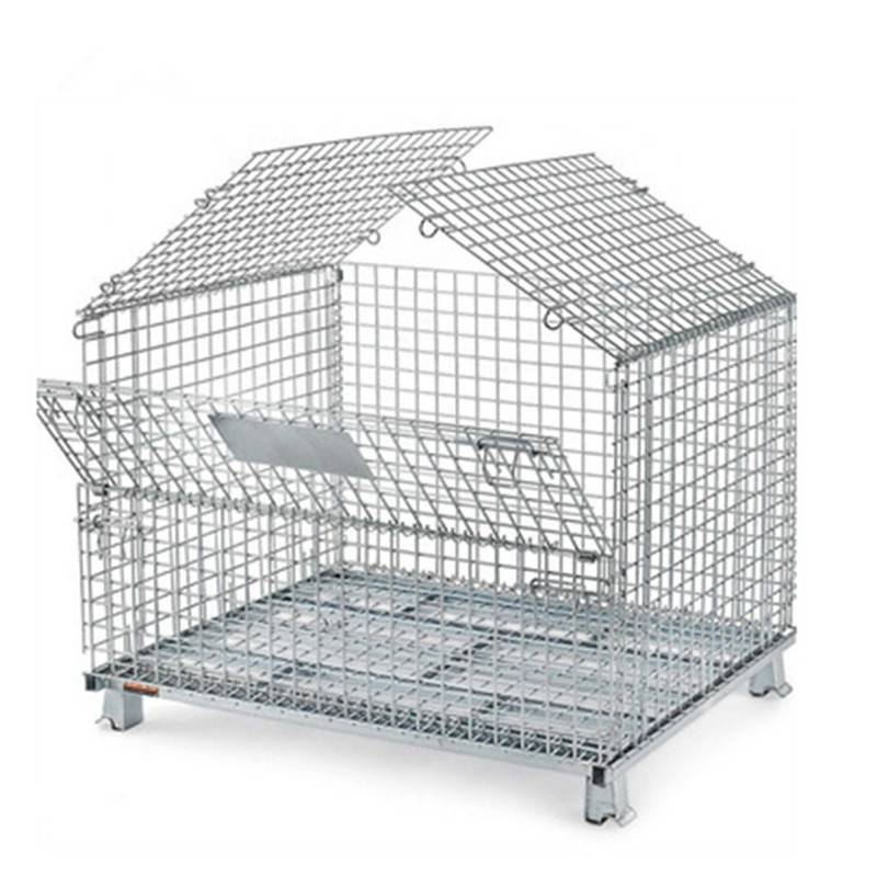 Euro Style Welded Foldable Wire Mesh Container for Recycle Industry01