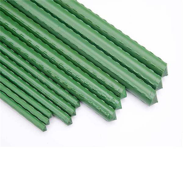 Green Plastic Coated Steel Garden Stakes for Climbing Plants