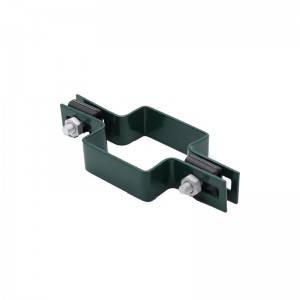 Green Powder Coated Steel Post Connector 60mm Fence Bracket