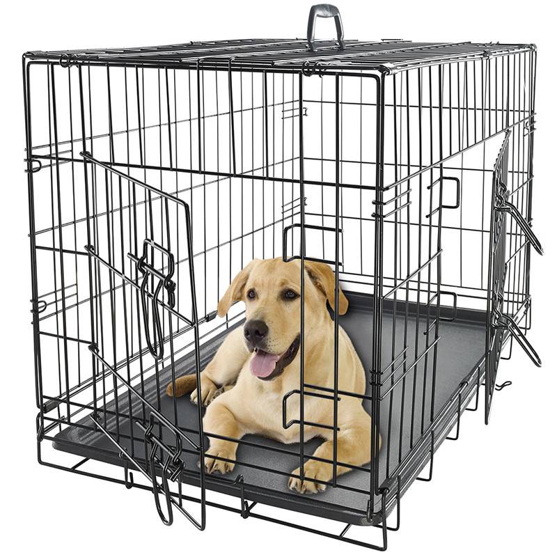 Manufacturing Companies for Dog Kennel Cage - Foldable outdoor animal heavy duty dog pet crate folding xxl dog cage with two door design – Tian Yilong