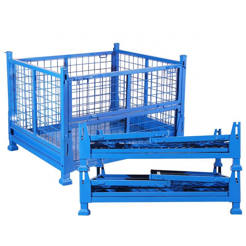 Heavy Duty Warehouse Spare Parts Stackable Steel Pallet Cage Stillage02