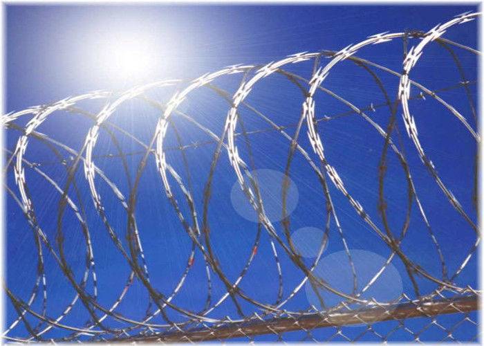 Good Wholesale Vendors Straining Barbed Wire - Hot Dip Galvanized Barbed Wire Single Coiled Razor Wire Mesh Fence 900mm Diameter – Tian Yilong