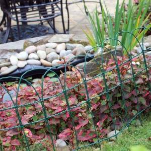 Green PVC Coated Garden Wire Mesh with Arch Top Border