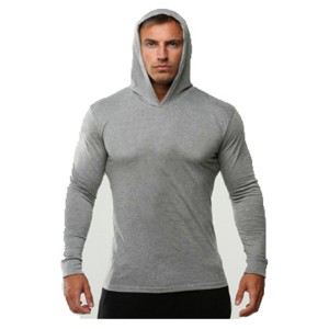 Men’s long-sleeved T-shirt with hoodies