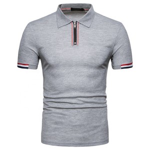 Mens golf polo shirt with zipper