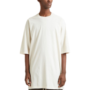 Beige custom color back seam blank t-shirt