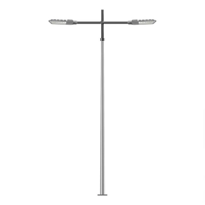 Hot New Products High Mast Lighting Pole - 12m Double Arm Galvanized Solar Street Light Pole  – Helios Solar