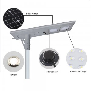 Low MOQ for Double Arms Double Heads 8m MPPT Charging 60W+90W Solar Street Light with Jinko Solar Panel and Lead Carbon Gel Battery Outdoor Solar Light