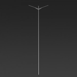 Hot DIP Galvanized Conical Street Lighting Pole for Exterior Lighting Fixture
