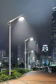 Integrated solar street lights are vigorously promoted by the country
