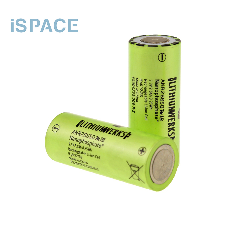 High Quality Manufactur standard 14500 500mah 3.7v Lithium Ion Battery -  Super Power LFP 26650 2.5Ah Cylindrical Cell For Power Tool – iSPACE  factory and manufacturers