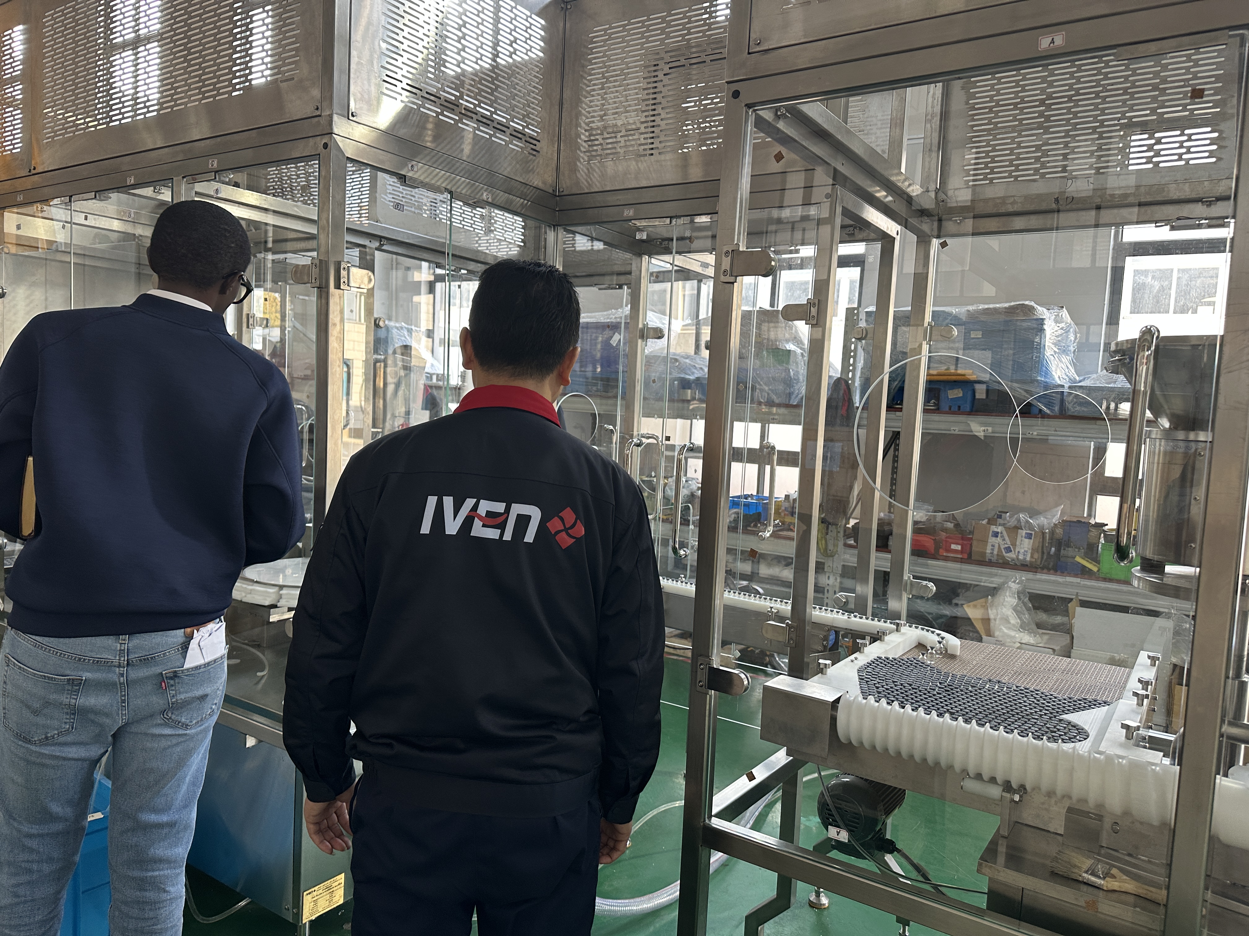 African customers came to visit our factory for production line FAT testing