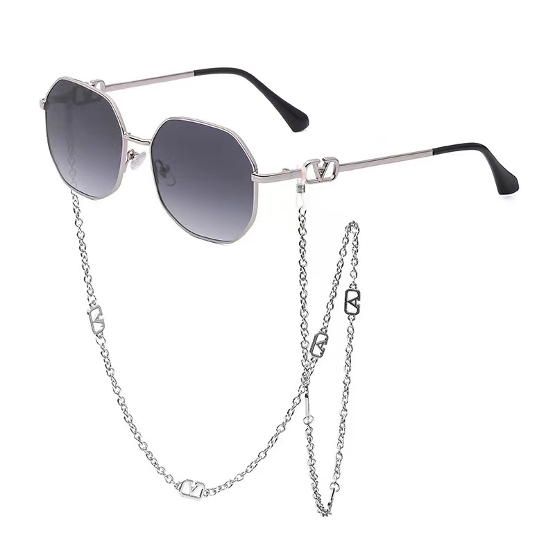 I Vision T199 fashion chain graduall color polygon sunglasses