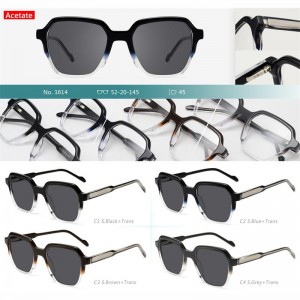 T1614S acetate material tac lenses polarized sunglasses irregular design