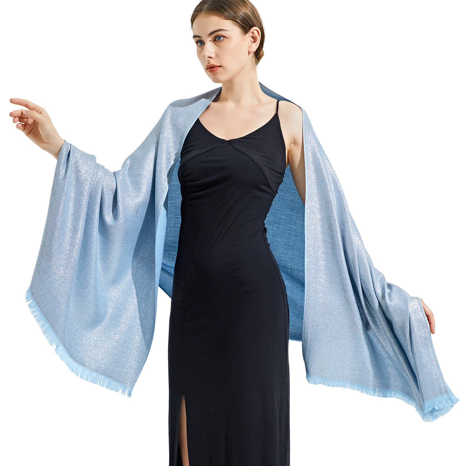 Custom Stunning Sparkling Capes and Wraps for Evening Party Dresse