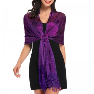 High Quality Ladies Thin Purple Pashmina Shawl Scarf and Wraps
