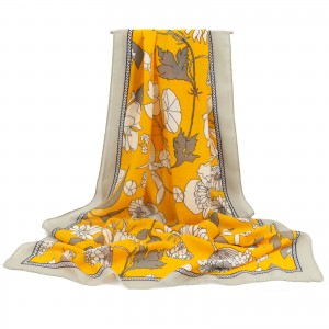Lightweight Women Printed Floral Spring/Autumn Scarf China OEM Supplier