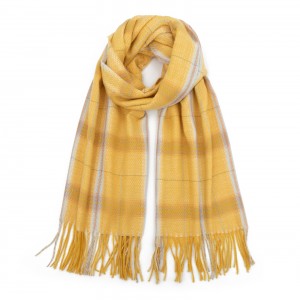 Thick Winter Warm Plaid Long Scarf for Women China OEM Supplier
