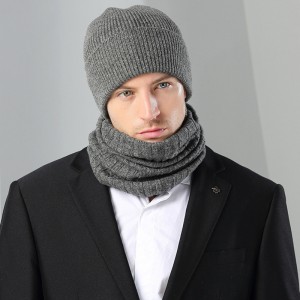 Wholesale Winter Man Merino Wool Scarf, Hat and Glove Set