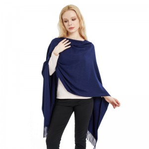 Wholesale Winter Warm and Super Soft Navy Blue Pashmina Shawls and Scarfs for Ladies