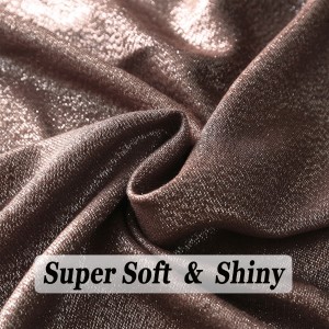Lightweight Coffee Metallic Elegant Pashmina Capes and Scarves for Women