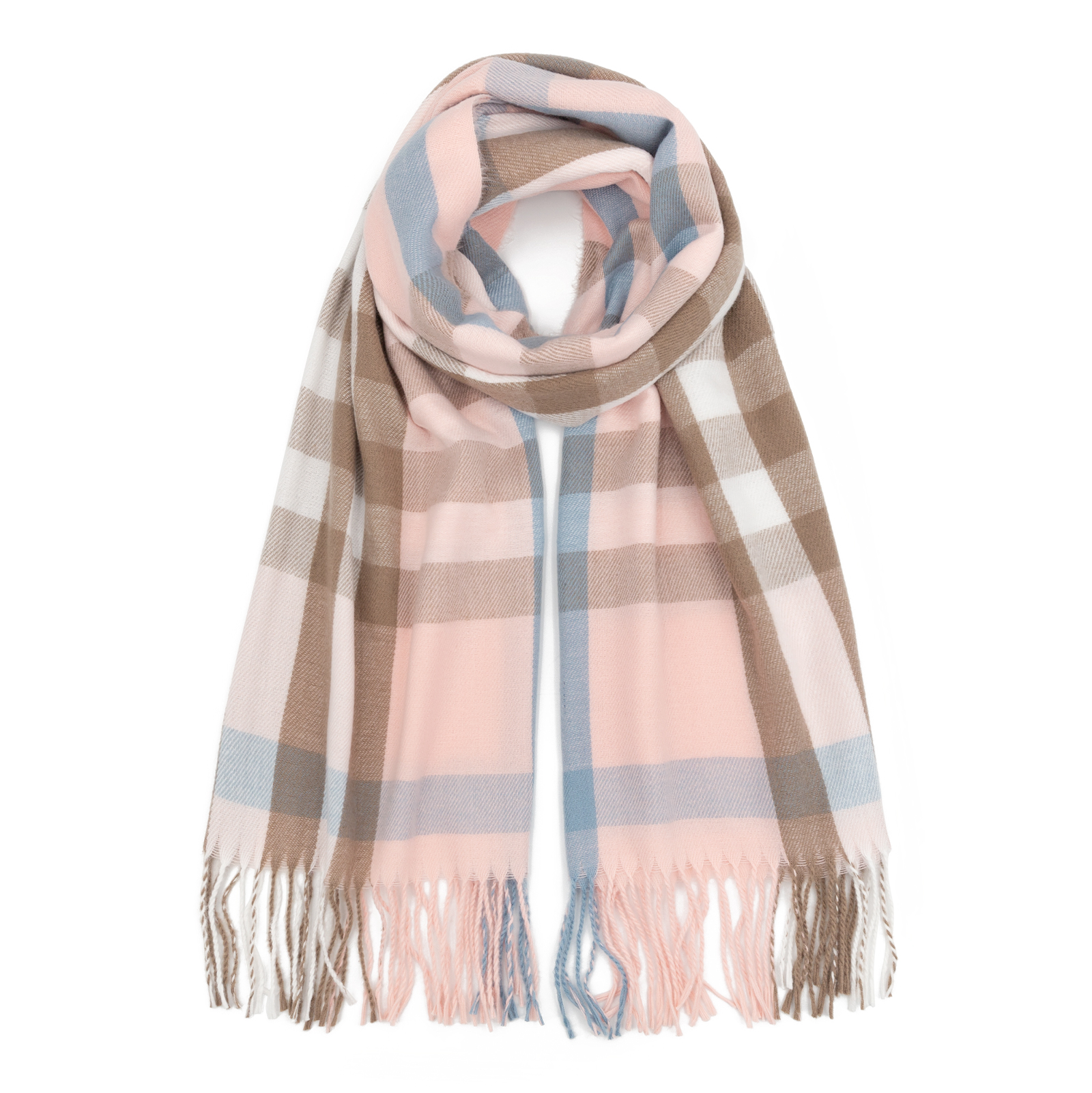 Thick Winter Warm Plaid Long Scarf for Women China OEM Supplier