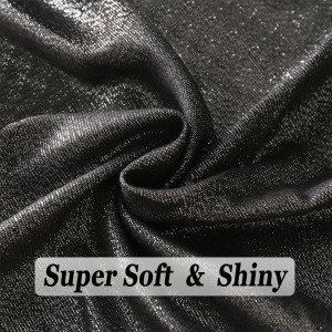 Chic Metallic Black & Silver Shimmery Women Scarf Wraps and Shawls for Party