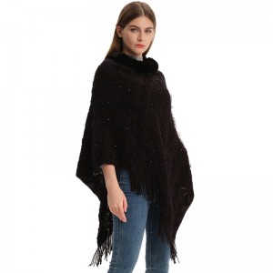Custom Pure Color Cape Shawl for Ladies China Manufacturer