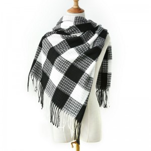 Wholesale Tartan Checked Long Scarf with tassel for Ladies China Factory
