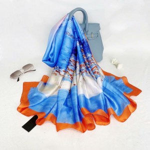 Spring lady silk like scarf china manufacturer