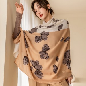 Spring Floral Print long scarf for women China OEM Manufacturer