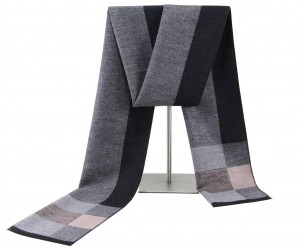 Fashion Men Winter Scarves High Quality Classic Gray checked Viscose Man Scarf