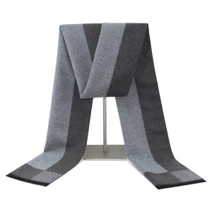 winter men’s thick scarf classic striped geometric design wool blend man scarf 30 x 180CM