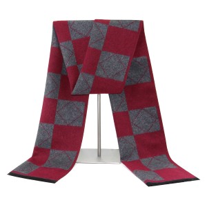 High quality plaid pattern autumn and winter scarf men’s luxury winter scarves 30*180 cm