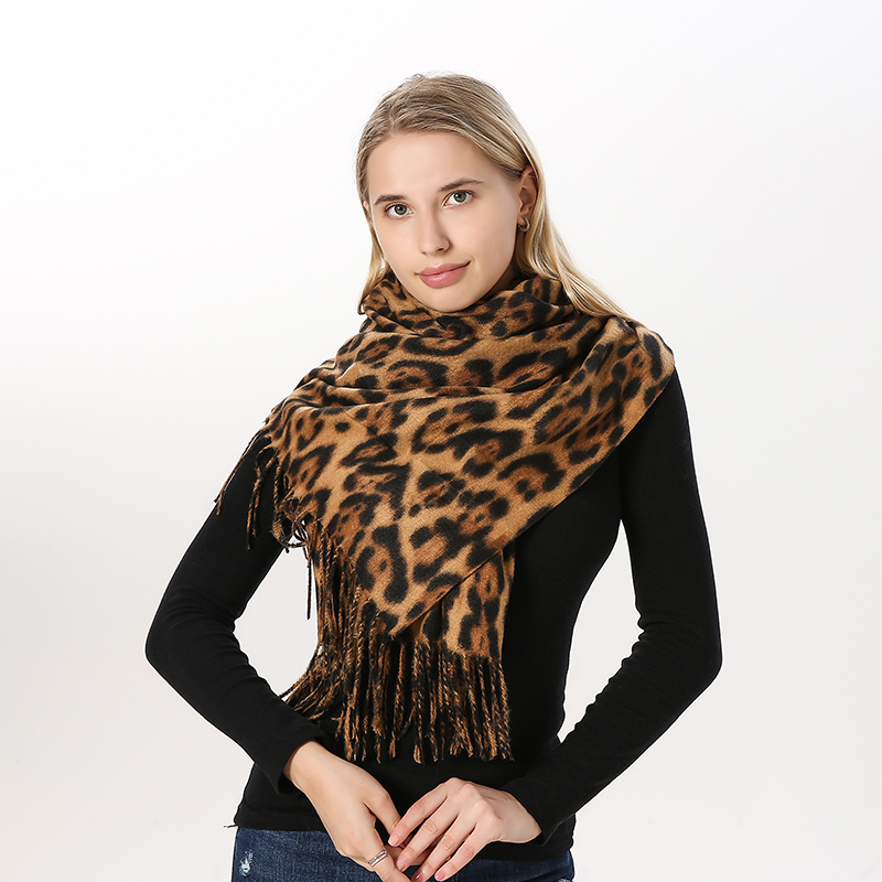 Wholesale Leopard Print Long Scarf for Ladies China OEM Factory