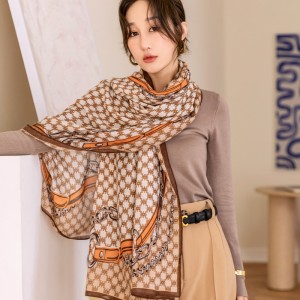 Autumn Cotton blend scarf for women china supplier