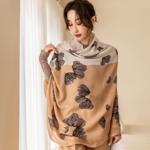 Spring Floral Print long scarf for women China OEM Manufacturer