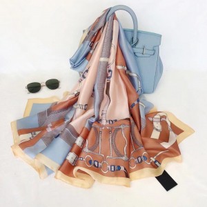 Summer long silk like scarf for lady china manufacturer