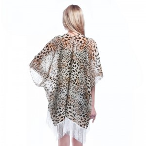 Wholesale Summer Leopard Print Cover Ups with Tassel