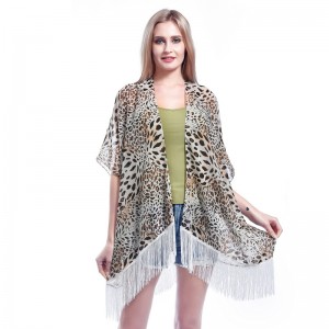 Wholesale Summer Leopard Print Cover Ups with Tassel