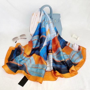 Oversized Silk Like Scarf for Lady China OEM Supplier