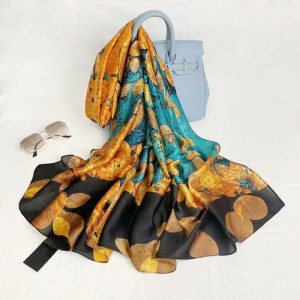 Oversized Silk Like Scarf for Lady China Manufacturer