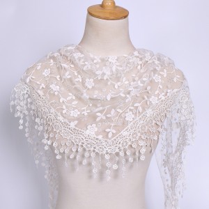 Summer Thin Lace Triangular Scarf for with Tassel China Supplier