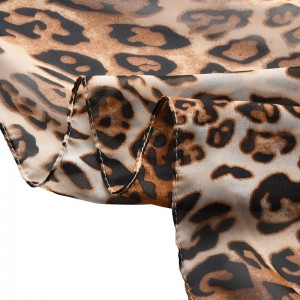 Lightweight Leopard Printed Beach Kimono with Tassel China OEM Factory
