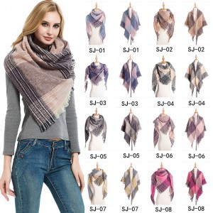 Women’s Chic Triangular Scarf Wrap with Fringe China OEM Supplier