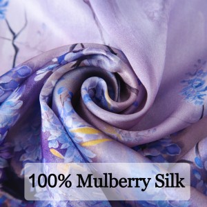 New Designs Luxury Pure Silk Digital Printing 53*53cm Square Scarf