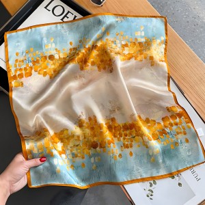 Hot sale elegant and light spring 53*53cm pure silk scarves